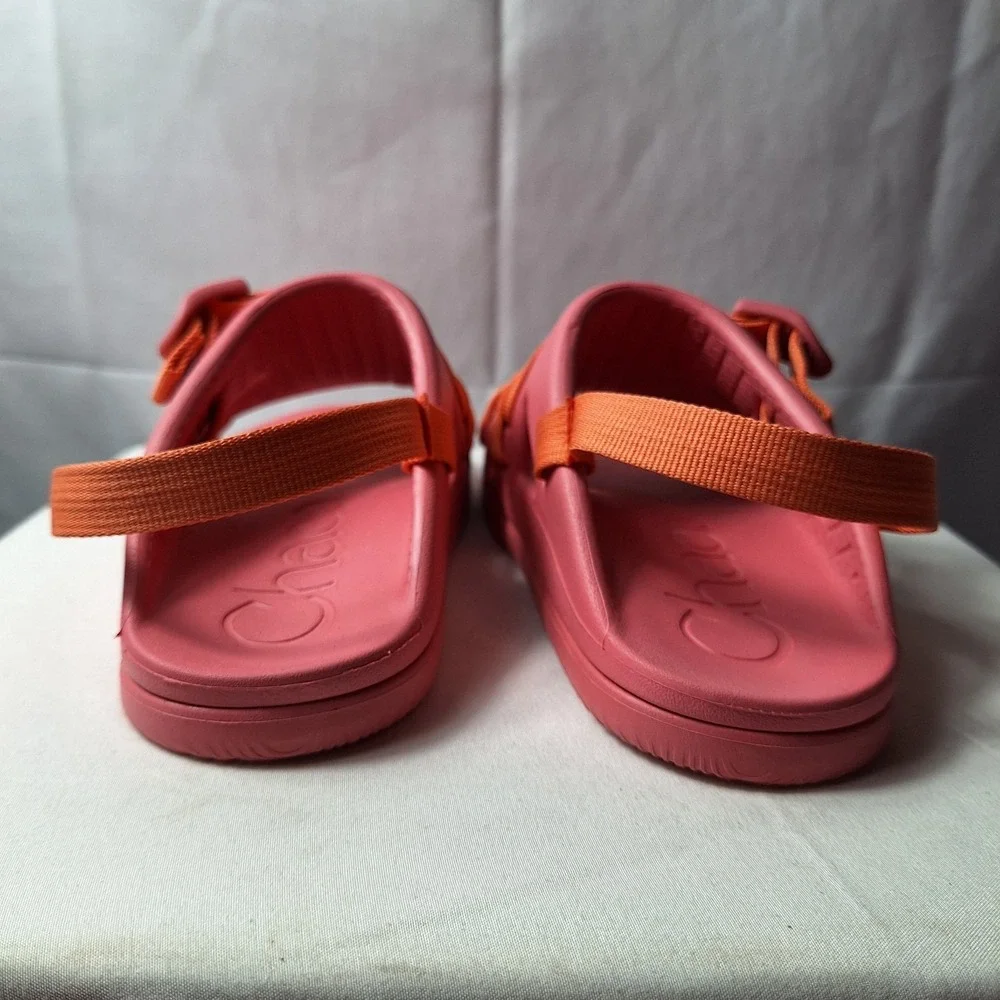 CHACO Chillos Sport Sandals Youth/Girls Sz 4 Rose Pink/Orange Adjustable Straps